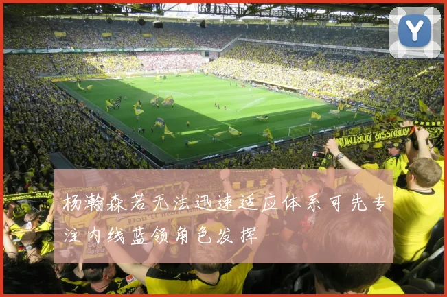 杨瀚森若无法迅速适应体系可先专注内线蓝领角色发挥
